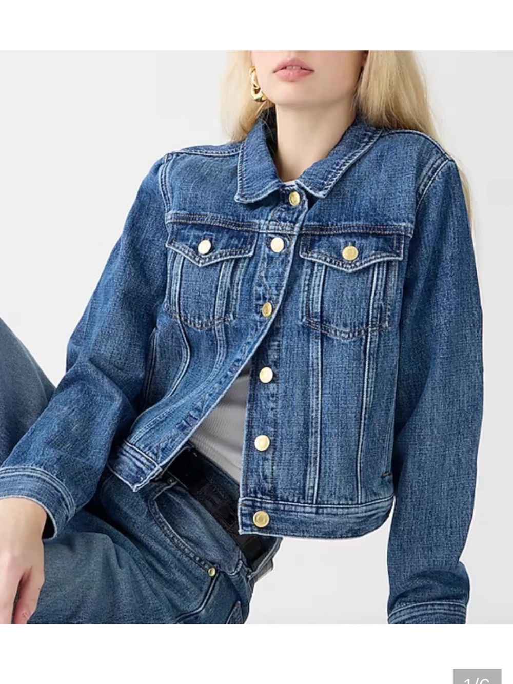 J. Crew Blue Denim Jacket - Women, M